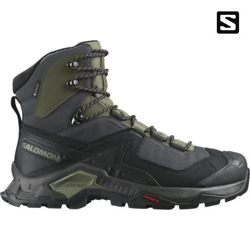 Salomon Quest Element GTX Turisticka Obuv Panske Čierne Olivovo Zelená | SK 9ITKJY